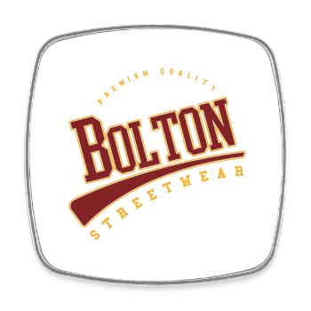 Bolton England UK College High School Style - Square fridge magnet - white - Front