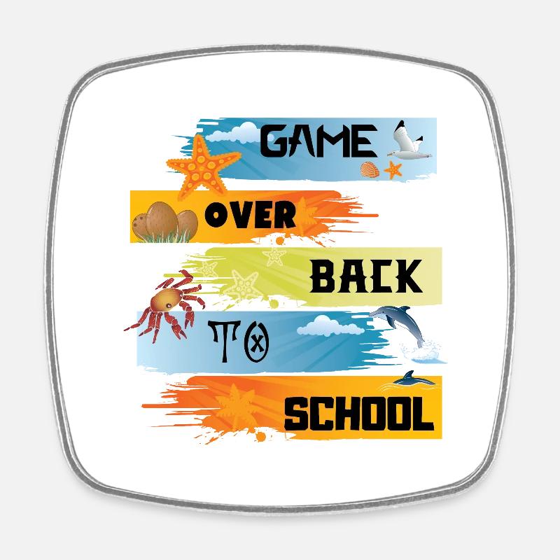 Game over retour à l’école - Magnet carré - blanc