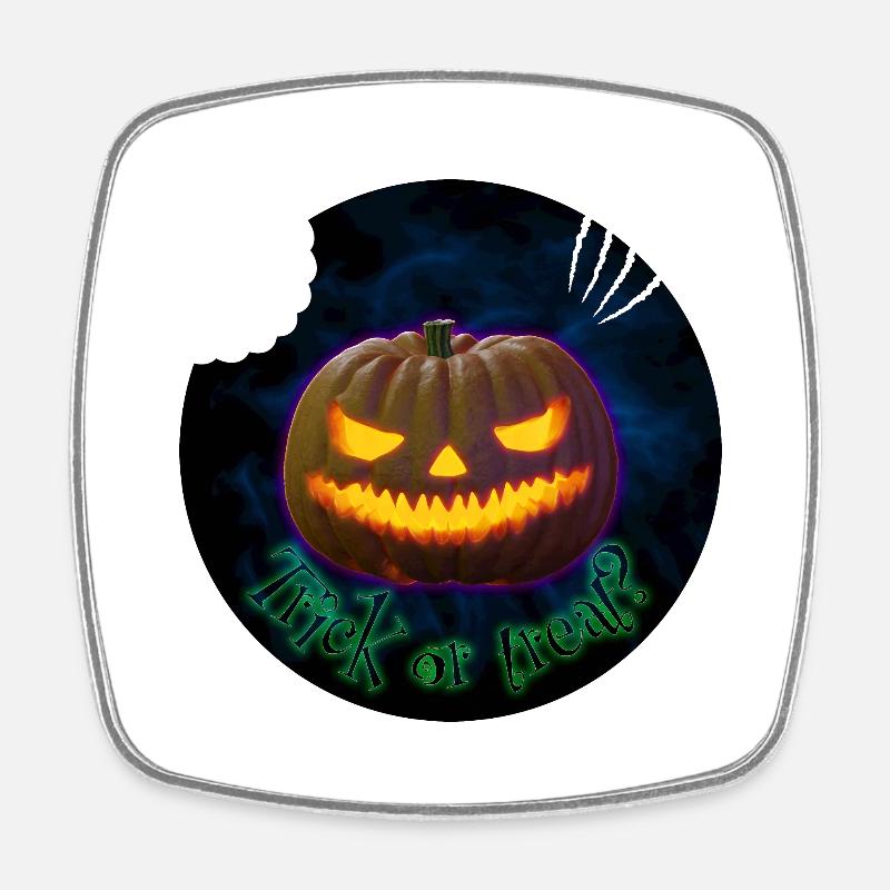 Halloween - Magnet carré - blanc