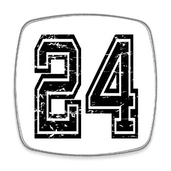 24 Erzincan Nr 24 used - Viereckiger Kühlschrankmagnet - Weiß - Vorne