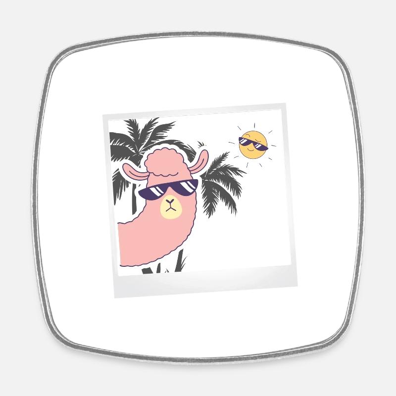Selfie. - Square fridge magnet - white