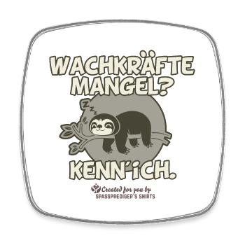 Faultier chillt Wortspiel Wachkräftemangel - Viereckiger Kühlschrankmagnet - Weiß - Vorne