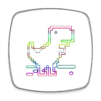 8bitletsgovector - Square fridge magnet - white - Front