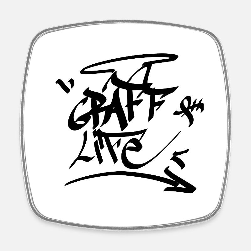 GRAFFITI LIFE - Magnet carré - blanc