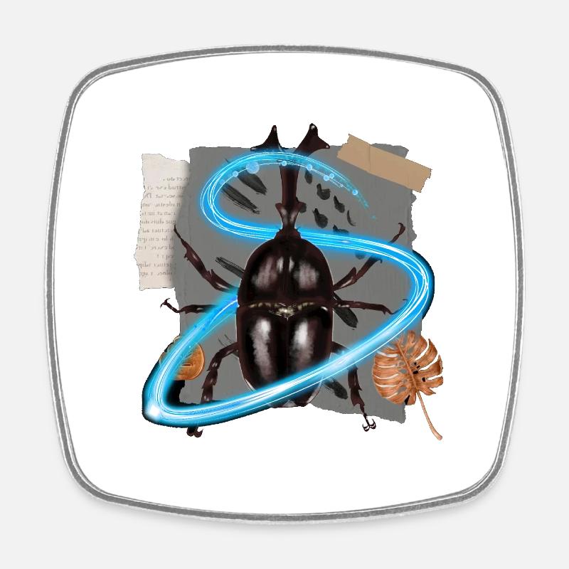 Large insect - Square fridge magnet - white