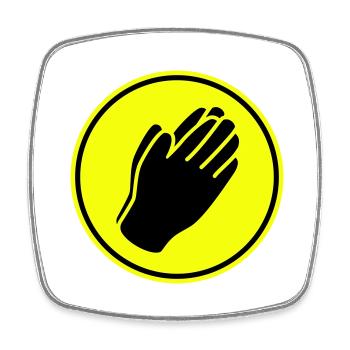 Beten Hände Icon - Viereckiger Kühlschrankmagnet - Weiß - Vorne