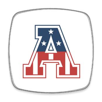Letter A USA - Square fridge magnet - white - Front
