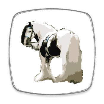 Horse, Tinker, Horse Tinker, Gift Idea - Square fridge magnet - white - Front