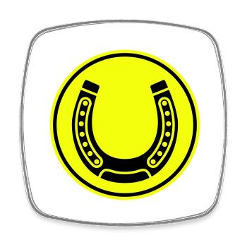 Horseshoe Symbol - Square fridge magnet - white - Front