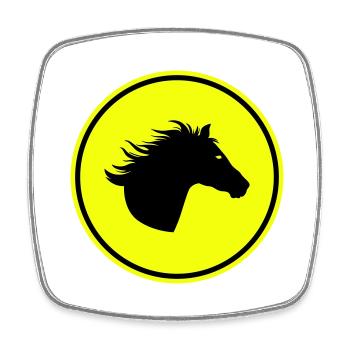 Horse Horse icon - Square fridge magnet - white - Front