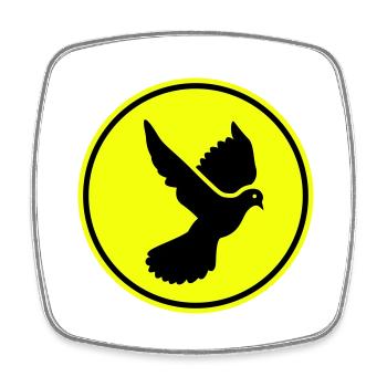 Dove symbol - Square fridge magnet - white - Front