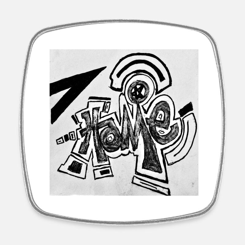 Hame - Square fridge magnet - white