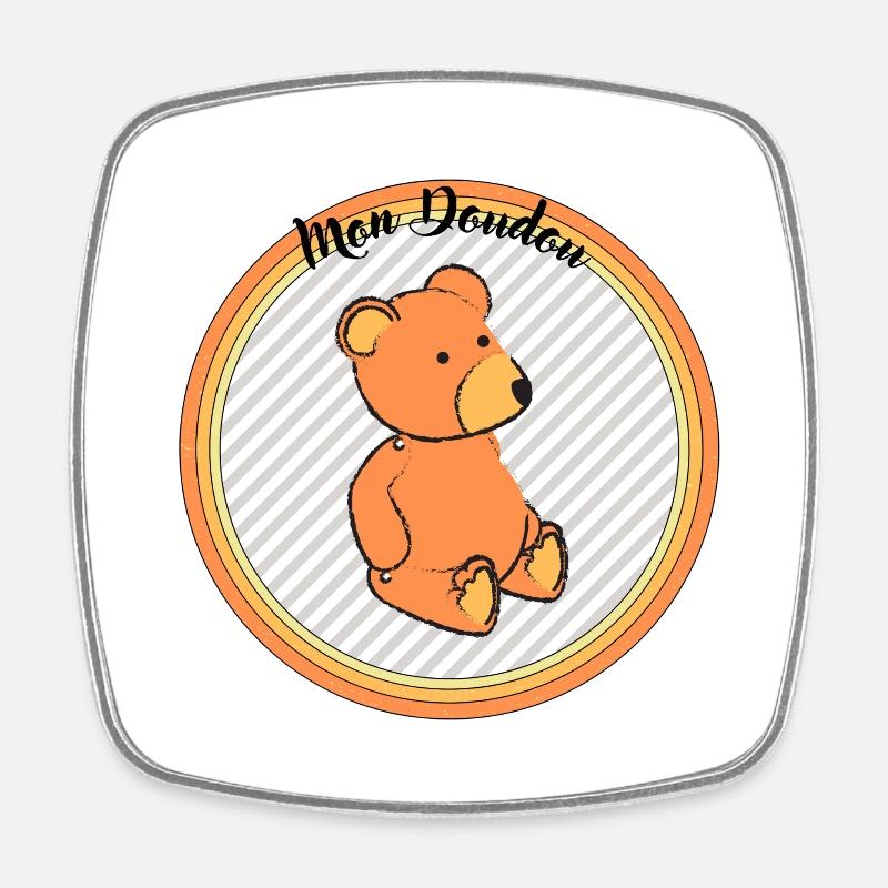 mon doudou - Magnet carré - blanc