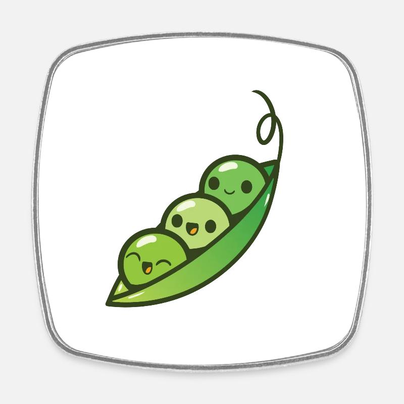 Happier than they've ever bean! - Square fridge magnet - white