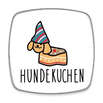 Hund als Hundekuchen - Viereckiger Kühlschrankmagnet - Weiß - Vorne