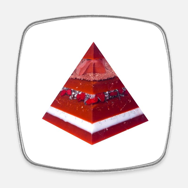 Apophis Pyramid - Square fridge magnet - white