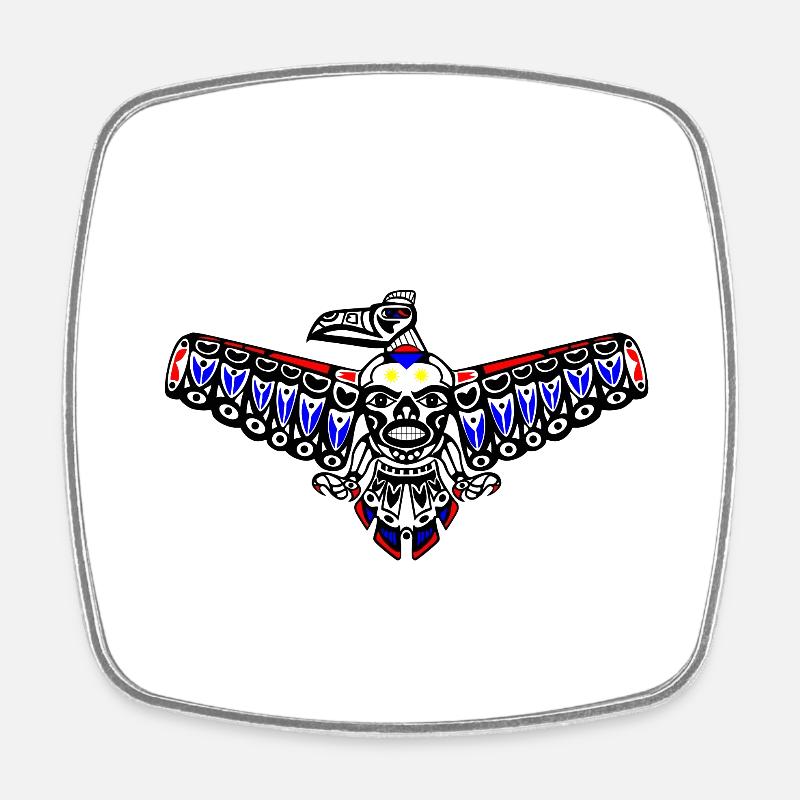 totem - Square fridge magnet - white