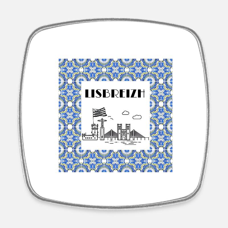LISBREIZH - Square fridge magnet - white
