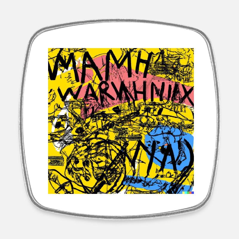 Warnhnix - Square fridge magnet - white