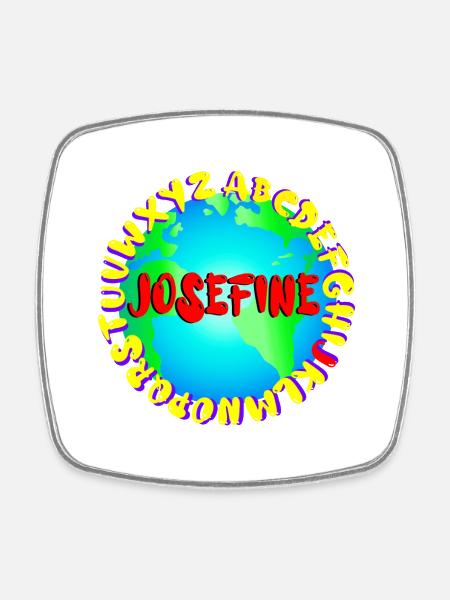 ABC Josefine - Viereckiger Kühlschrankmagnet - Weiß