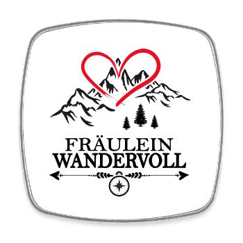 bergwandern wandervoll servus alpin wanderung - Viereckiger Kühlschrankmagnet - Weiß - Vorne