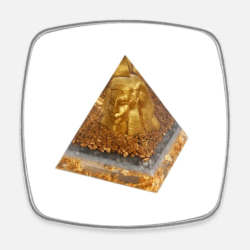 Pharao Echnaton- Pyramide - Viereckiger Kühlschrankmagnet - Weiß