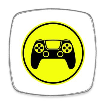 Gamepad Symbol Controller - Viereckiger Kühlschrankmagnet - Weiß - Vorne
