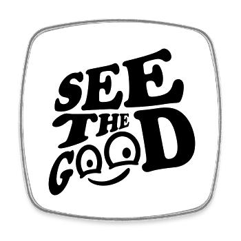 see the good quote - Square fridge magnet - white - Front