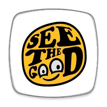see the good quote - Square fridge magnet - white - Front