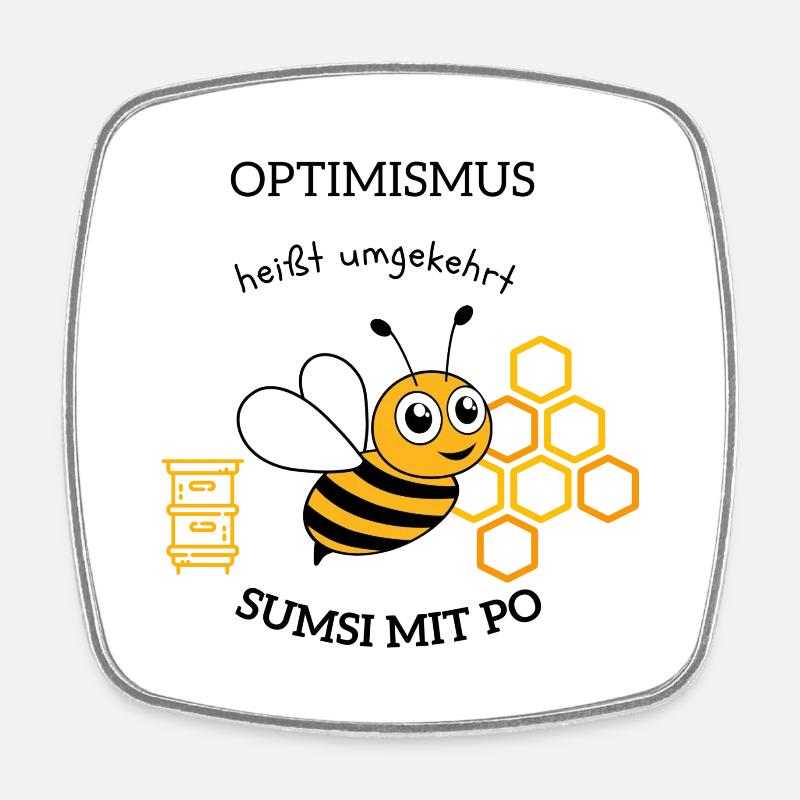 Optimism Sumsi - Square fridge magnet - white