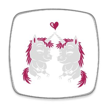 Best Unicorn Girlfriend Love - Square fridge magnet - white - Front