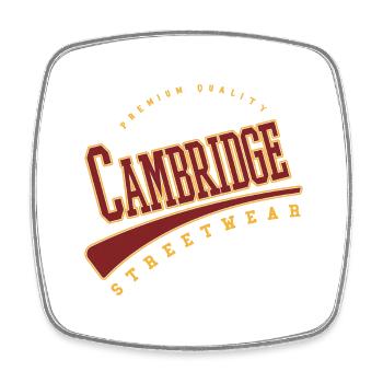 Cambridge England UK University College Style - Square fridge magnet - white - Front