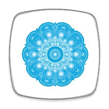 Mandala - Viereckiger Kühlschrankmagnet - Weiß - Vorne