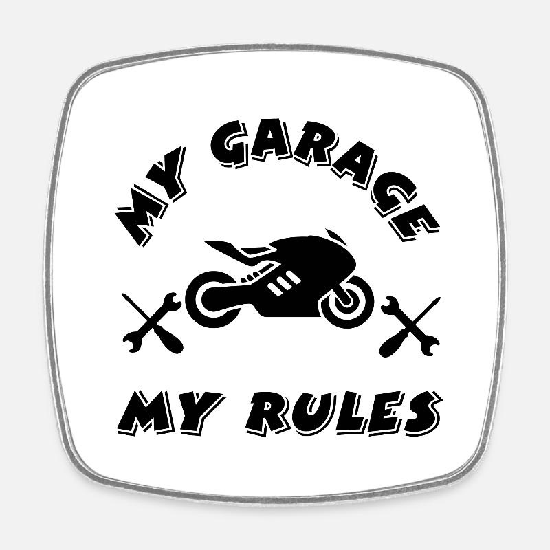 Garage - Square fridge magnet - white