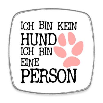 Hund Hunderechte Tierrechte lustig Hunde Vector DE - Viereckiger Kühlschrankmagnet - Weiß - Vorne