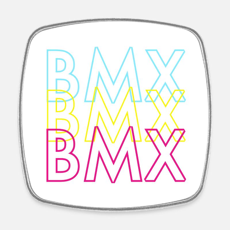 3 X BMX - Square fridge magnet - white