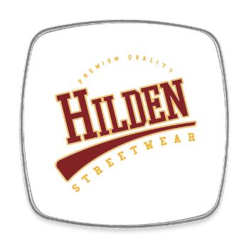 Hilden, Allemagne, Style collège lycée - Magnet carré - blanc - Devant