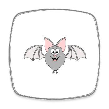 FLEDERMAUS - TIER - TIERISCH - KIND - BABY - Viereckiger Kühlschrankmagnet - Weiß - Vorne