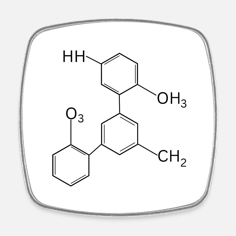 Chemistry - Square fridge magnet - white