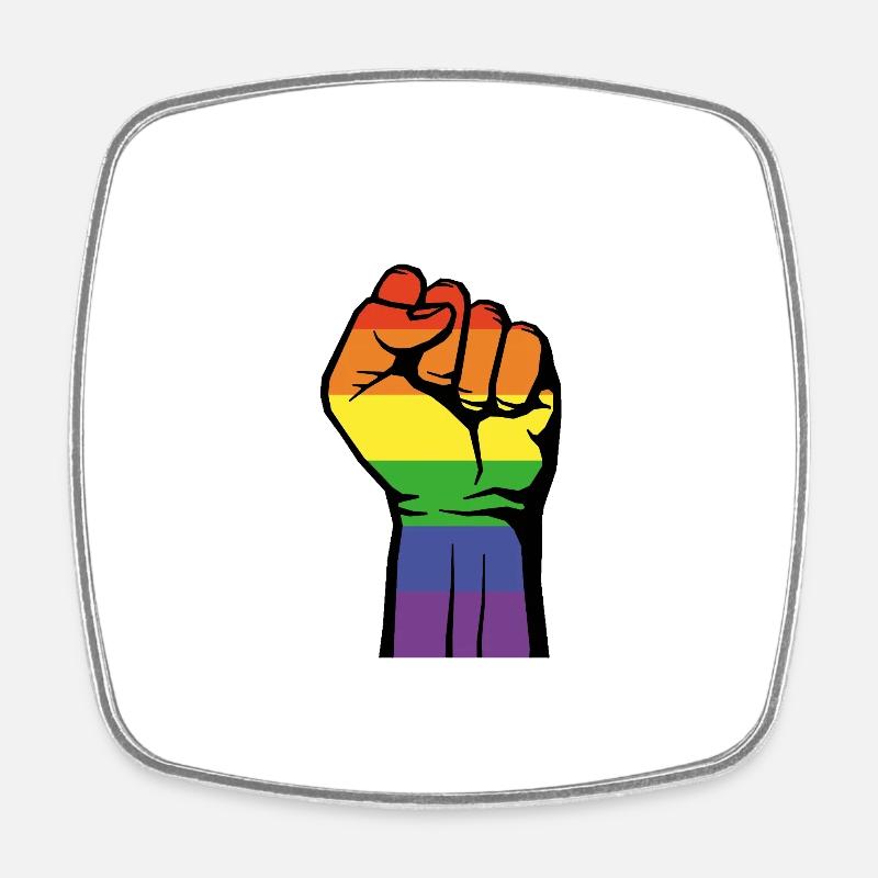 Protect Queer Kids - Square fridge magnet - white