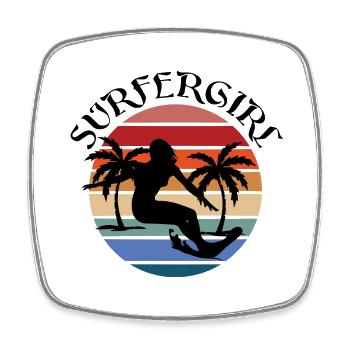 Surfing Surfboard Surfer Geschenksidee - Viereckiger Kühlschrankmagnet - Weiß - Vorne