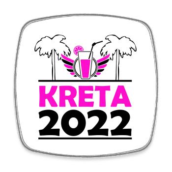 Kreta 2022 - Viereckiger Kühlschrankmagnet - Weiß - Vorne