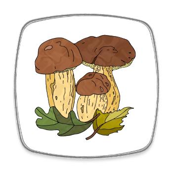 Fungi - Square fridge magnet - white - Front