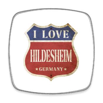 Hildesheim Allemagne Ville J’aime Vintage Rétro - Magnet carré - blanc - Devant