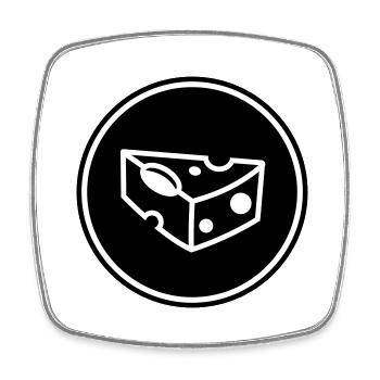 Cheese Symbol - Square fridge magnet - white - Front
