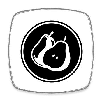 Pear Fruit - Square fridge magnet - white - Front