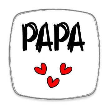 Papa. VATERTAG. HAPPY DADDY'S DAY. ALLES GUTE ZUM GEBURTSTAG! - Viereckiger Kühlschrankmagnet - Weiß - Vorne