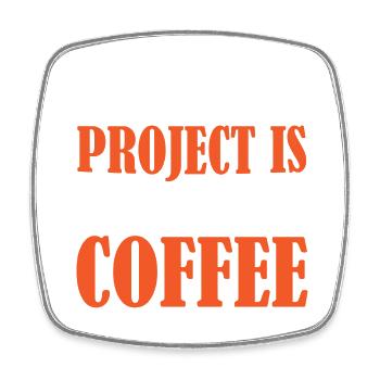 Today ́s Project is sponsored by Coffee - Square fridge magnet - white - Front