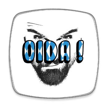 Oida bayrisch dialekt - Viereckiger Kühlschrankmagnet - Weiß - Vorne