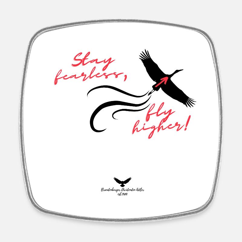 Spreewald Stork Highflyer - Square fridge magnet - white